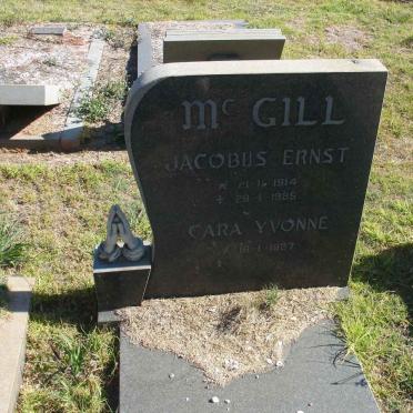 McGILL Jacobus Ernst 1914-1985 &amp; Cara Yvonne 1927-