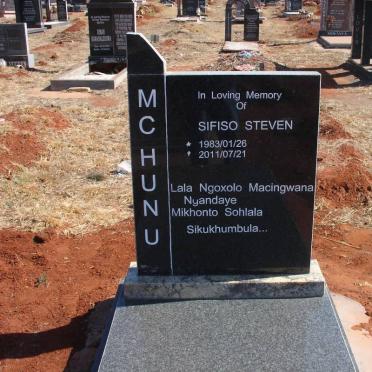 McHUNU Sifiso Steven 1983-2011