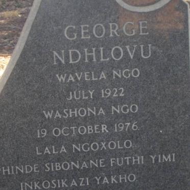 NDHLOVU George 1922-1976