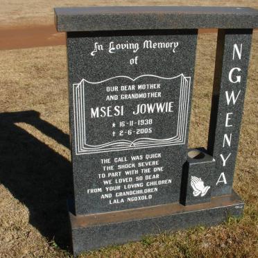 NGWENYA Msesi Jowwie 1938-2005