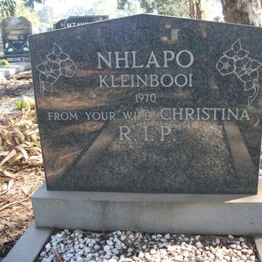 NHLAPO Kleinbooi -1970