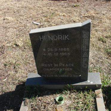 NHLAPO Hendrik 1868-1968