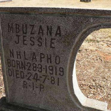 NHLAPHO Mbuzana Jessie 1919-1981