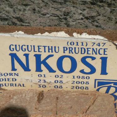 NKOSI Gugulethu Prudence 1980-2008