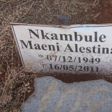 NKAMBULE Maeni Alestina 1949-2011