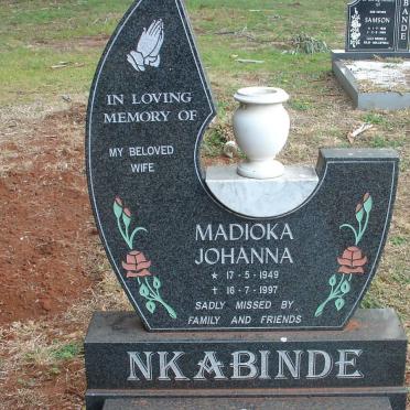 NKABINDE Madioka Johanna 1949-1997