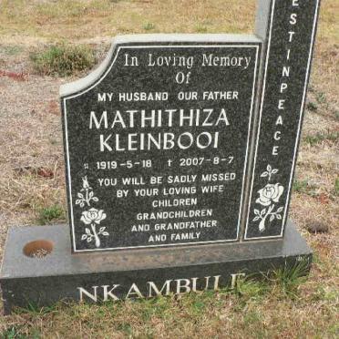 NKAMBULE Mathithiza Kleinbooi 1919-2007