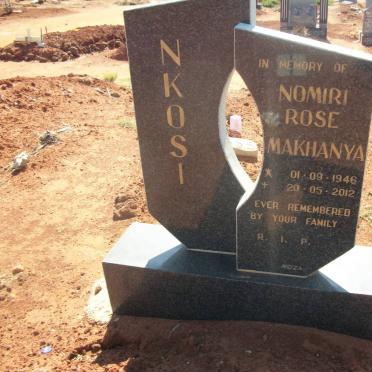 NKOSI Nomiri Rose Makhanya 1946-2012