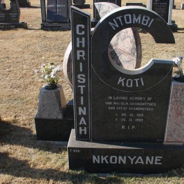 NKONYANA Christinah Ntombi Koti 1918-1999