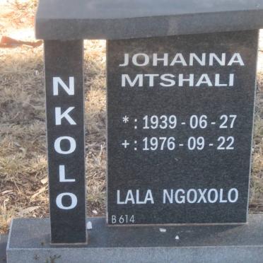 NKOLO Johanna Mtshali 1939-1976