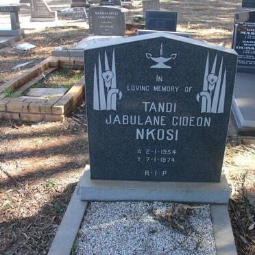 NKOSI Tanoi Jabulane Gideon 1954-1974