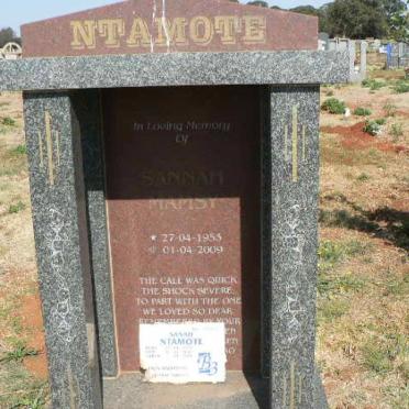 NTAMOTE Sannah Mamsy 1953-2009