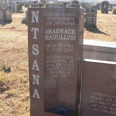 NTSANA Shadrack Marullusi 1961-2005