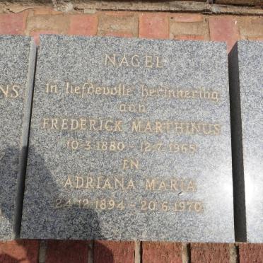 NAGEL Frederick Marthinus 1880-1965 &amp; Adriana Maria 1894-1970