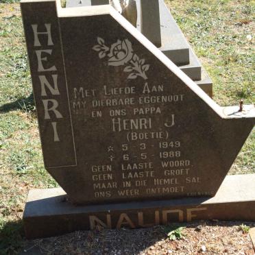 NAUDÉ Henri J. 1949-1988