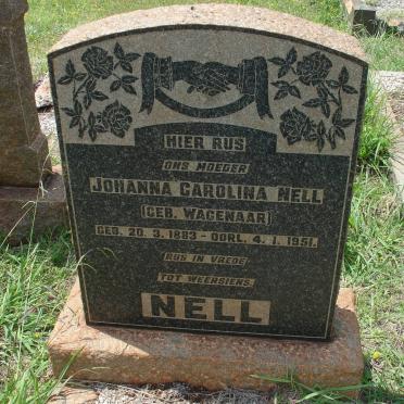 NELL Johanna Carolina nee WAGENAAR 1883-1951