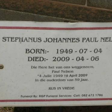 NELSON Stephanus Johannes Paul 1949-2009