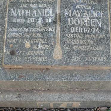 NEL Nathaniel -1956 &amp; May Alice Doreen -1974