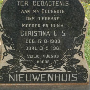 NIEUWENHUIS Christina G.S. 1900-1961