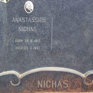 NICHAS Anastassios 1915-1971