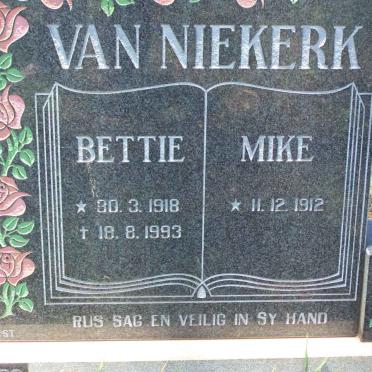 NIEKERK Mike, van 1912- &amp; Bettie 1918-1993