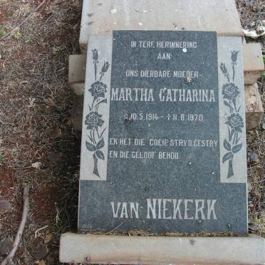 NIEKERK Martha Catharina, van 1914-1970