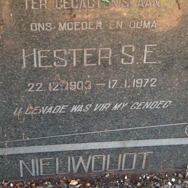 NIEUWOUDT Hester S.E. 190?-1972