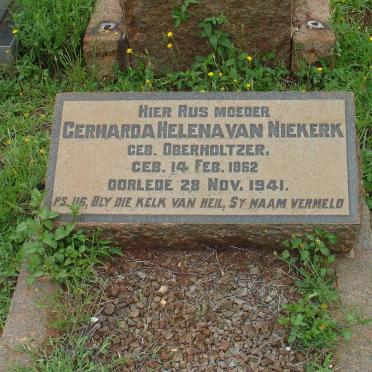NIEKERK Gerharda Helena, van nee OBERHOLTZER 1862-1941