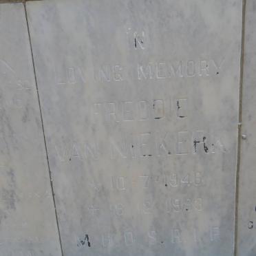 NIEKERK Freddie, van 1946-1983