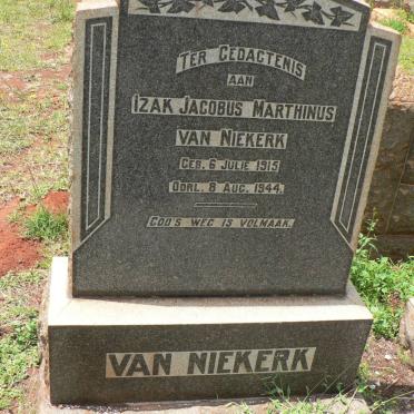 NIEKERK Izak Jacobus Marthinus, van 1915-1944