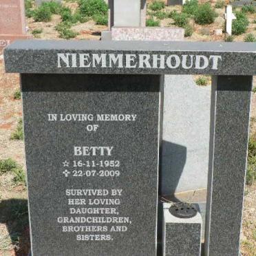 NIEMMERHOUDT Betty 1952-2009