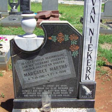 NIEKERK Margaret Martha, van 1961-1990