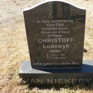 NIEKERK Christoff Lodewyk, van 1982-2008