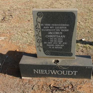 NIEUWOUDT Jacobus Christiaan 1922-1998
