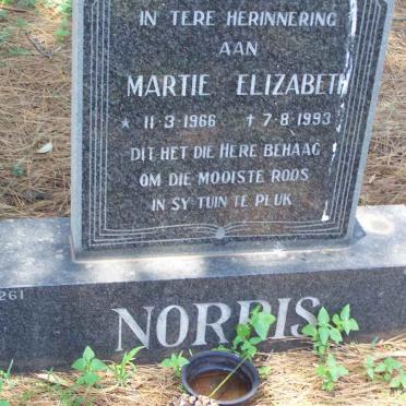 NORRIS Martie Elizabeth 1966-1993
