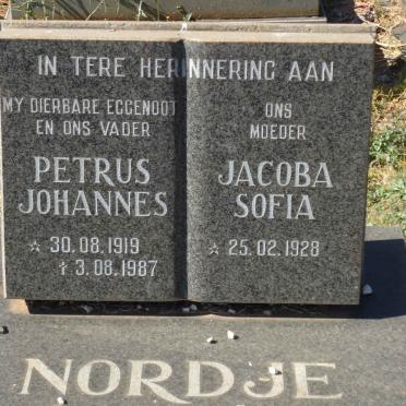 NORDJE Petrus Johannes 1919-1987 &amp; Jacoba Sofia 1928-