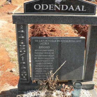 ODENDAAL Jacobus Johannes 1920-2012