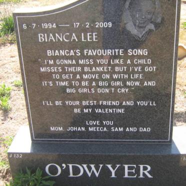 O'DWYER Bianca Lee 1994-2009