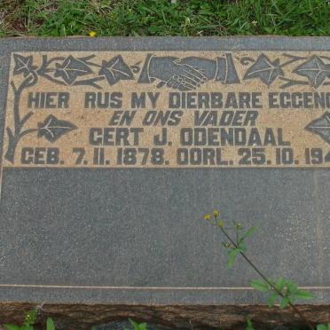 ODENDAAL Gert J. 1878-1940