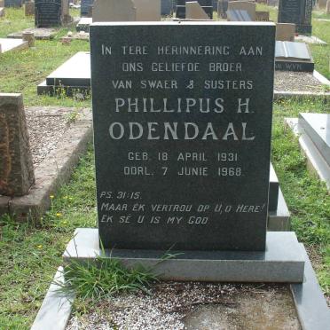 ODENDAAL Phillipus H. 1931-1968