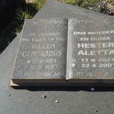 ODENDAAL Willem Gerhardus 1919-1987 &amp; Hester Aletta 1921-2001