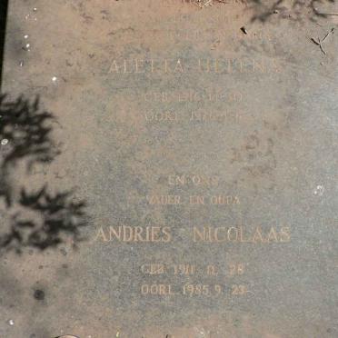 OELOFSE Andries Nicolaas 1911-1985 &amp; Aletta Helena 1916-1976