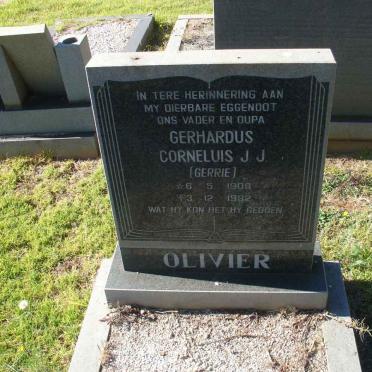 OLIVIER Gerhardus Corneluis J.J. 1908-1992