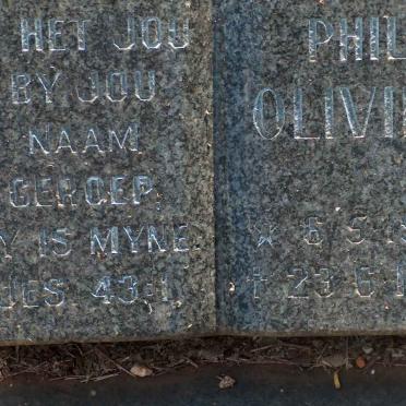 OLIVIER Jan Hendrik 1904-1977 :: OLIVIER Phil 1928-1994