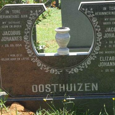 OOSTHUIZEN Jacobus Johannes 1921-1993 &amp; Elizabeth Johanna A. 1928- :: OOSTHUIZEN Johannes 1954-