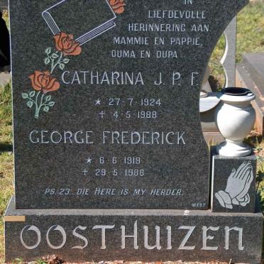 OOSTHUIZEN George Frederick 1919-1988 &amp; Catharina J.P.F. 1924-1988