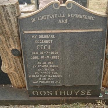 OOSTHUYSE Cecil 1921-1959