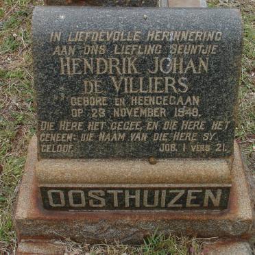 OOSTHUIZEN Hendrik Johan de Villiers 1948-1948