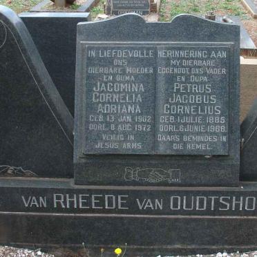 OUDTSHOORN Petrus Jacobus Cornelius, van Rheede van 1885-1968 &amp; Jacomina Cornelia Adriana 1902-1972
