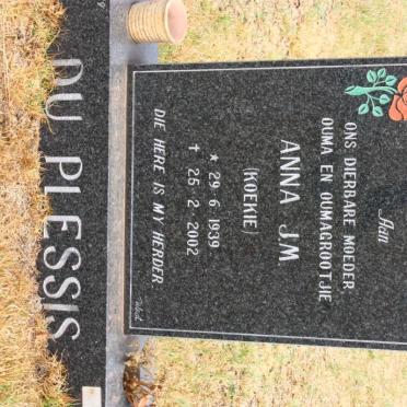 PLESSIS Anna J.M., du 1939-2002